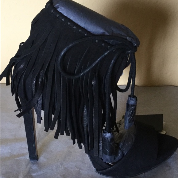 NWT Zara fringe suede heels - Picture 2 of 6